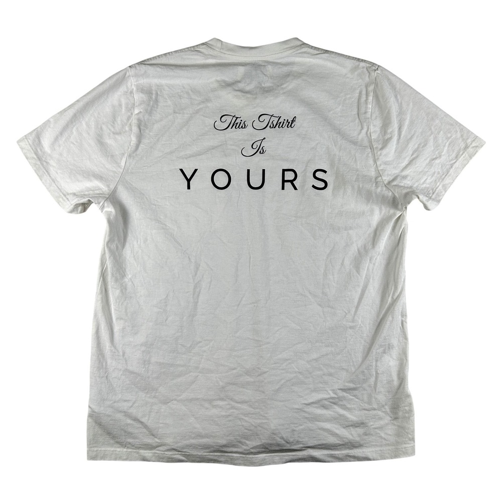 Les Tien Shirt Mens XL White This Tshirt Is Yours Pocket Back Graphic Tee USA